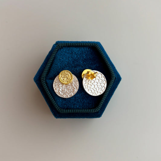 Coins Stud Earring | 2 Ways to wear
