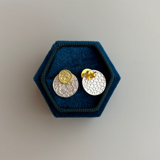 Coins Stud Earring | 2 Ways to wear
